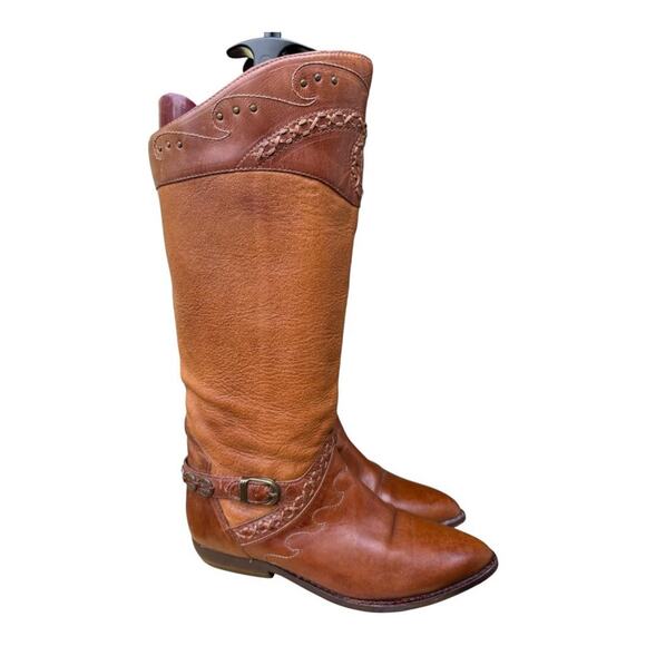 Vintage Circle S Leather Riding Boot Women size 6 - Picture 1 of 7